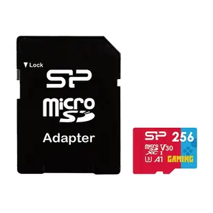 SILICON POWER 廣穎電通 MicroSD U3 A1 V30 256G遊戲專用記憶卡/含轉卡-