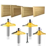 LEATBUY 1/4-Inch Shank Door&Drawer Front Edging Router Bit Set 4 PCS, Woodwor...