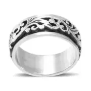 Sterling Silver Spinner Band Ring 5.80 Grams - Size 6
