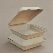 9" Bamboo Takeaway Clamshell 200 pcs