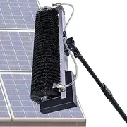 Electric Solar Panel Cleaning Tools,Solar Photovoltaic Panel Cleaning Machine,60cm Roller Brush Head,Water Fed Pole Cleaning Kit,3.5m/11.4ft