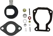 Carburetor Rebuild Repair Kit W/Float Fit for Johnson Evinrude 4HP 4.5HP 5HP 6HP 7.5HP 8HP 9.9HP 14HP 15HP Lawn Mower Part Accs Replacement Accessories