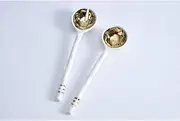 Pampa Bay Accessories Porcelain Salad Server Set Gold