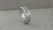 Sterling Silver Celtic Warrior Shield Wedding Ring made Ireland Boru 2 Sizes