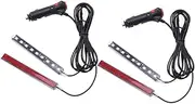 LOORGVEL Single Car Footwell Lights Led Strip Set Vehicle Ambient Light Strips Under Dash Car Lighting