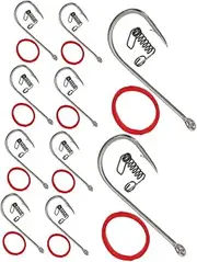 Mipcase Shrimp Hooks 10 Pack Barbed Fly Hooks for Freshwater Saltwater Professional Fishing Gear