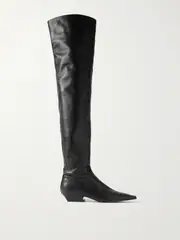 [KHAITE] KHAITE - Marfa Leather Over-the-knee Boots - Black - IT39 IT 39 Black