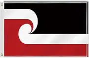 2×3 FT Maori Flag,60×90 Medium Size Native Indigenous Decor,Double Side Digital Printed 100D Polyester Banner With Canvas Header Brass Grommet
