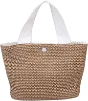 [Generic] Woven Beach Tote,Beach Bag Woven - Sandproof Trendy Spacious Wallet Sling For Vacation Poolside Wedding Cruise Honeymoon Bridesmaid Gym School