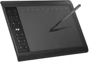 1060 Plus Graphic Tablet 10 * 6-inch Large Board Phone Painting Area with 8192 Levels Pr ure Passive Pen 5080 LPI Black One Size