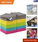 50-Pack Microfiber Cleaning Cloths - Absorbent & Lint-Free, Multi-Purpose Towels