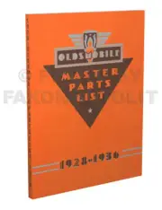 Oldsmobile Parts Book 1928 1929 1930 1931 1932 1933 1934 1935 1936 Olds Catalog