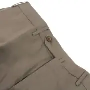 PT01 NWT Flat Front Casual / Dress Pants Size 50 34 US Solid Dark Tan Wool Blend