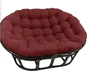 Water-Resistant Double Chair Cushion with Removable Cover, Outdoor & Indoor Use for Patio, Garden, Living Room, Hammock Chair Cushion, Filling Pp Cotton(Dark red)