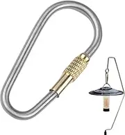 Small Locking Carabiner - Titanium Alloy Carabiner Keychain - Heavy Duty Quick Release Keyring for Hiking Outdoor Indoor Traveling Backpacking