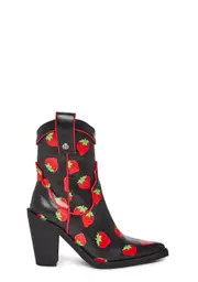 [Dolls Kill X Strawberry Shortcake] Meadow Greeting Cowboy Boots - Black