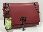 Badgley Mischka Collection Tassel Crossbody Bag - Red Vegan Leather