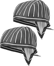 [Holibanna] 2sets Uniform Hat for Restaurant Kitchen Chef Hats Waitress Chef Caps Comfortable Cotton Stylish Match for Barbecue Shop Professional 2pcs*2