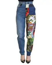 Dolce & Gabbana HighWaisted Patchwork Jeans Women Blue Pants