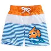 DISNEY STORE FINDING NEMO BABY STRIPED SWIM TRUNKS SUPER CUTE NEMO APPLIQUE NWT
