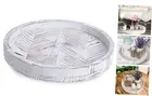 Rustic Farmhouse Wood Lazy Susan Turntable for Table, 12 Inch Farmhouse White