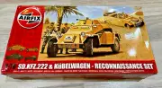AIRFIX 1:76 German Reconnaissance Set WWII A02312 SD.KFZ.222 & Kubelwagen