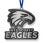 West Coast Eagles AFL Metal Christmas Tree Ornament Decoration