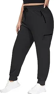 [SEKINO] Women's Plus Size Hiking Cargo Pants Lightweight Quick Dry Joggers Athletic Workout Outdoor Zipper Pockets Pants