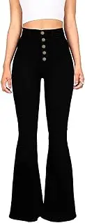 [KDF] High Waisted Bell Bottom Jeans for Women Flare Jeans for Women Stretch Wide Leg Jeans