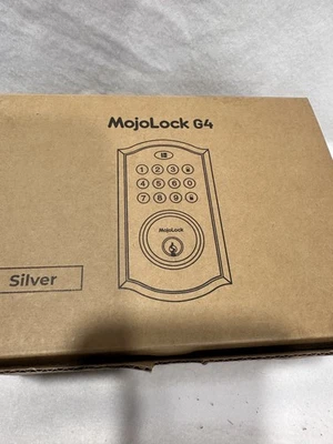MojoLock G4 Electronic Deadbolt Door Lock Silver Keypad Keyless Entry New Box