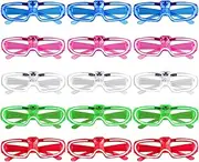 15 Pack Light Up Glasses 5 Colors LED Glasses Glow in The Dark Neon Party Supplies for Kids Adults 80s Shutter Shades Birthday Party Favors Flashing Party Glasses