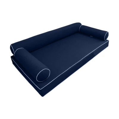Style6 Twin Mattress Bolster Contrast Pipe Trim Insert Cover Complete Set-AD101
