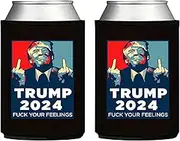 12-16 OZ Bottles Insulated Beverage Beer Can Sleeves Non-Slip Can Coolers Sleeves Insulator Set of 2 (Black-1, One Size)