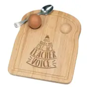 Don't Make Me Use My Teacher Voice Breakfast Dippy Egg Cup Board Teaching Best
