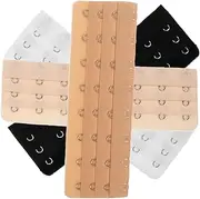 [LIFKOME] 4pcs Bra Extender for Women Press Studs Bra Strap Extension Buckle Adjustable Back Corset Extenders Elastic Band