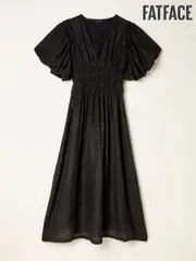 FatFace Tabitha Black Textured Dress (F40803) | $205