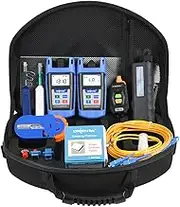 Orientek TLT-15D FTTH Loss Test Kit, 200x Mini Fiber Scope, 800~1700nm Fiber Optic Power Meter, Optical Light Source, Visual Fault Locator, One-Press Cleaner Pen, Fiber Optical Tools Kit, VFL OPM OLS