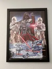Star Wars Empire Strikes Back Darth Vader Art Print A/P 27/30. Lucas Archive COA