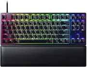 Razer Huntsman V2 Tenkeyless (Purple Switch) - Optical Gaming Keyboard (Clicky Optical Switches, Doubleshot PBT Keycaps, Ergonomic Wrist Rest) US Layout |Black