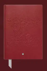 New Montblanc Red Leather Notebook - #146 Zodiacs Dog - Lined - 116248