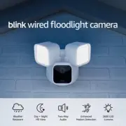 Wired Floodlight Camera - Smart Security Camera, 2600 Lumens, HD Live View, Enha