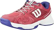 [WILSON] Rush PRO JR QL Girls Tennis Shoe, Sangria/White/Clematis Blue