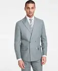 Tommy Hilfiger Mens Modern fit Double Breasted Suit Jacket Blazer 38 S Green