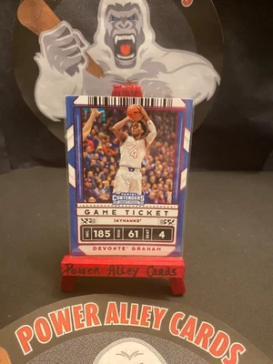 2020 Panini Contenders Devonte Graham Game Ticket No.31 Jayhawks