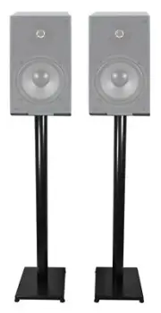 Pair Black 37” Steel Speaker Stands For Dayton Audio B652 6.5 Bookshelf Speakers