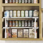Expandable Spice Rack Organizer Stackable Cabinet Shelf Space Saving Kitchen