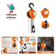 Chain Hoist 1/4 Ton 550Lbs Capacity | Mini Hand Chain Hoist 10FT | Manual Cha...