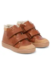 [Petit Nord] Petit Nord Toasty leather sneakers UK 2 brown