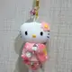 「 Sanrio Hello Kitty 三麗鷗 凱蒂貓 和服 迷你 吊飾 娃娃 玩偶 鈴噹 」★ Zammu日本雜貨