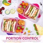 Capacity Lunch Box Microwave Safe Food Storage Containers Portable Stackable